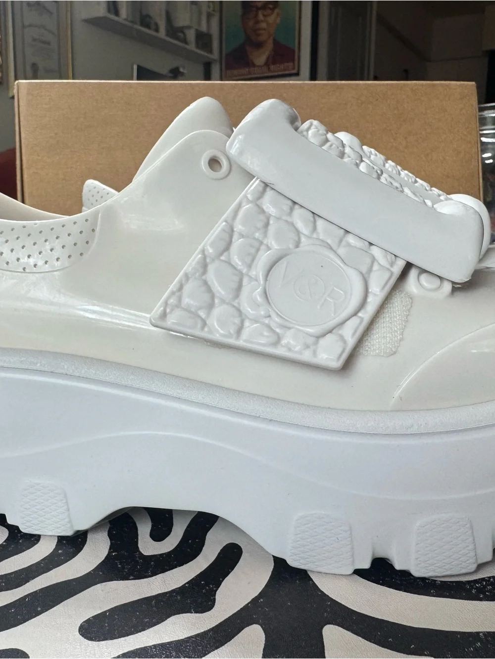 Melissa x Viktor & Rolf White Chunky Platform Shoes US 6 EU 37